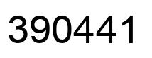 Number 390441 black image