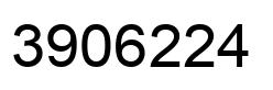 Number 3906224 black image