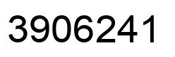 Number 3906241 black image