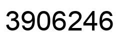 Number 3906246 black image