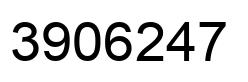 Number 3906247 black image