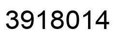 Number 3918014 black image