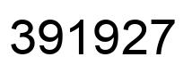 Number 391927 black image
