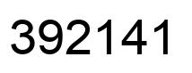 Number 392141 black image