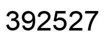 Number 392527 black image