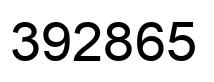Number 392865 black image