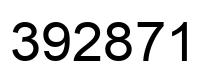 Number 392871 black image