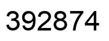 Number 392874 black image