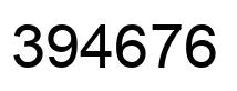 Number 394676 black image