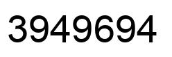 Número 3949694 imagen negro