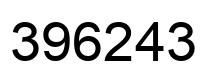 Number 396243 black image