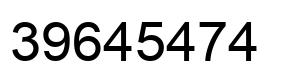 Número 39645474 imagen negro