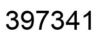 Number 397341 black image