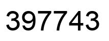 Number 397743 black image