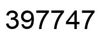 Number 397747 black image
