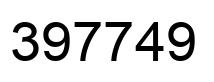 Number 397749 black image