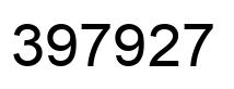 Number 397927 black image