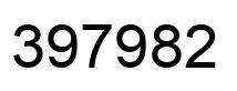 Number 397982 black image