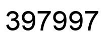 Number 397997 black image