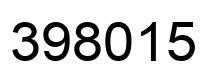 Number 398015 black image