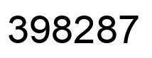 Number 398287 black image