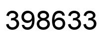 Number 398633 black image
