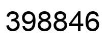 Number 398846 black image