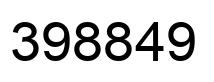 Number 398849 black image