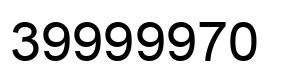 Number 39999970 black image