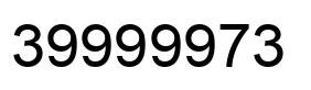 Number 39999973 black image