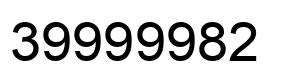 Number 39999982 black image
