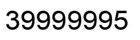 Number 39999995 black image