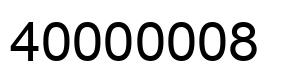 Number 40000008 black image