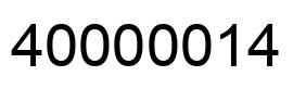 Number 40000014 black image