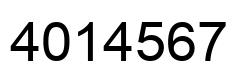 Number 4014567 black image