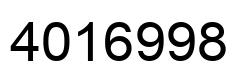 Number 4016998 black image