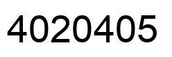 Number 4020405 black image