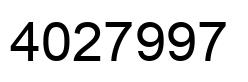 Number 4027997 black image