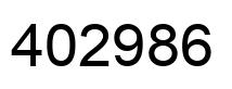 Number 402986 black image