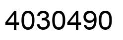 Number 4030490 black image