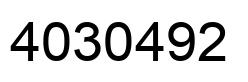 Number 4030492 black image
