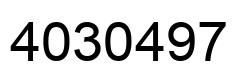 Number 4030497 black image