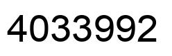 Number 4033992 black image