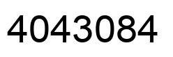 Number 4043084 black image