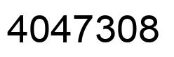 Number 4047308 black image