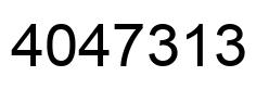 Number 4047313 black image