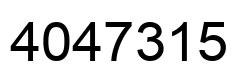 Number 4047315 black image