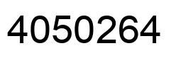 Number 4050264 black image