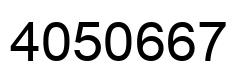 Number 4050667 black image