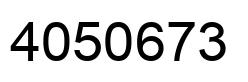 Number 4050673 black image